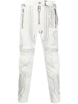 Balmain: Кожаные брюки 