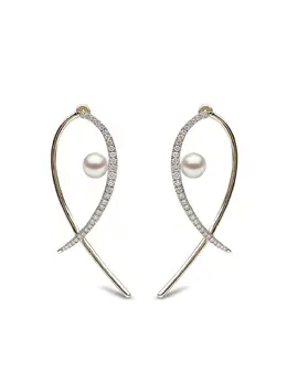 Yoko London: Серьги  Sleek Akoya