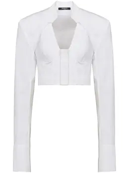Balmain: Хлопковая блуза 