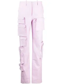 Off-White: Фиолетовые брюки 