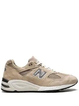 New Balance: Бежевые кроссовки  990