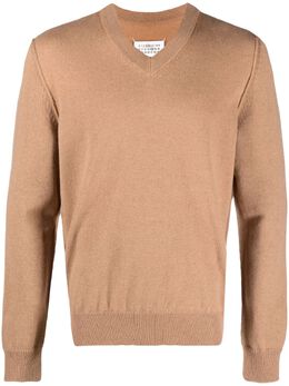 Maison Margiela: Свитер с v-образным вырезом 
