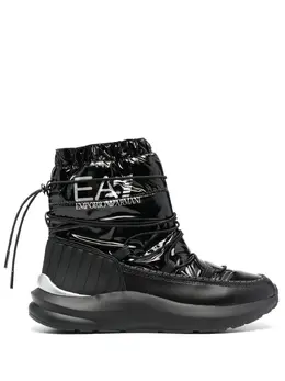Ea7 Emporio Armani: Чёрные ботинки 