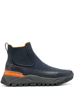 Santoni: Голубые ботинки 
