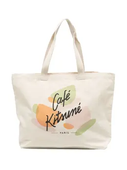 Maison Kitsuné: Сумка-шоппер с принтом 