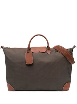 Longchamp: Коричневая дорожная сумка 