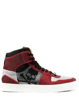 Philipp Plein: Красные кроссовки  Crystal