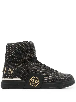 Philipp Plein: Чёрные кроссовки 