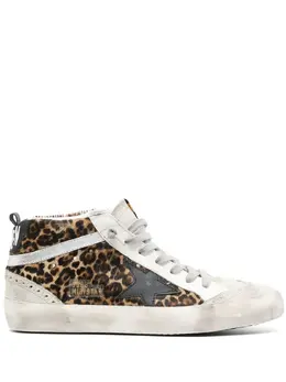 Golden Goose: Коричневые кроссовки  Mid Star