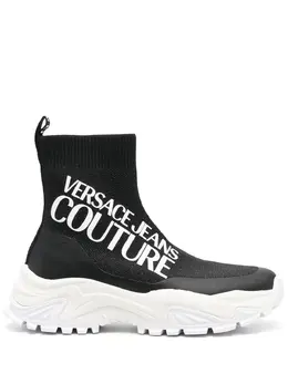 Versace Jeans Couture: Чёрные кроссовки 