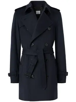 Burberry: Синий плащ 