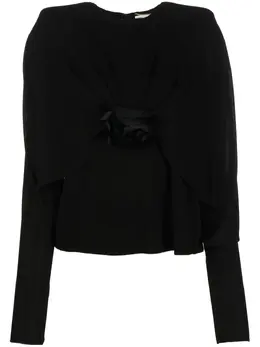 Saint Laurent: Топ с цветочным принтом 