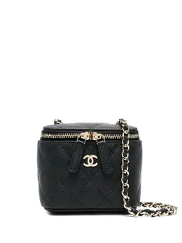 Chanel Pre-Owned: Чёрная сумка через плечо 