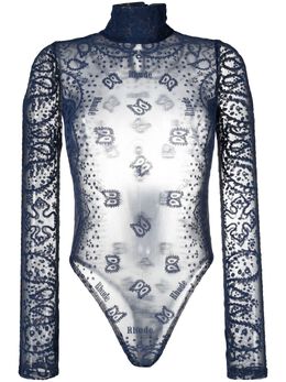 Rhude: Синий боди 