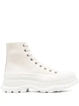 Alexander McQueen: Белые кроссовки  Tread Slick