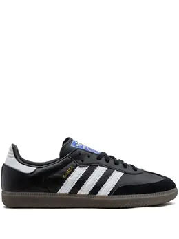 adidas: Чёрные кроссовки  Samba