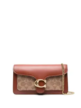 Coach: Коричневая сумка через плечо 