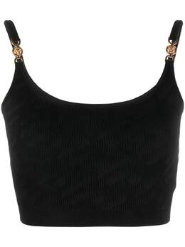 Versace: Трикотажный топ  Greca Medusa