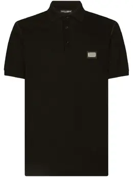 Dolce & Gabbana: Чёрное поло 