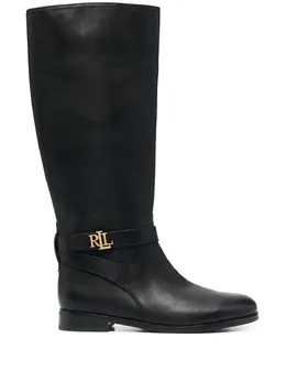 Lauren Ralph Lauren: Чёрные ботинки 