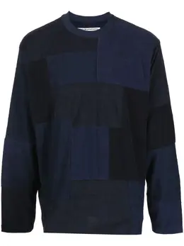 White Mountaineering: Синий свитер 