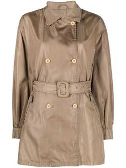 Prada Pre-Owned: Двубортный плащ 