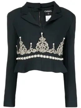 Chanel Pre-Owned: Чёрный жакет 