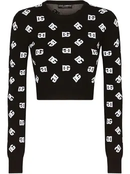 Dolce & Gabbana: Жаккардовый свитер  DG