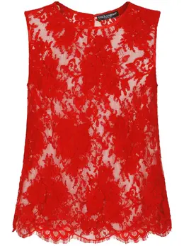 Dolce & Gabbana: Кружевное топ  Chantilly