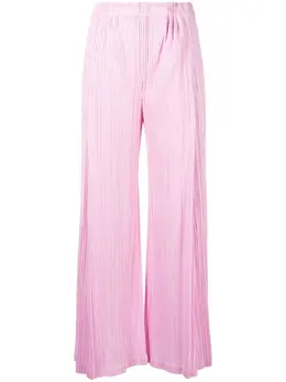 Pleats Please Issey Miyake: Розовые брюки 