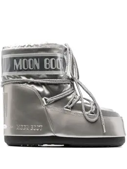 Moon Boot: Серебристые ботинки 