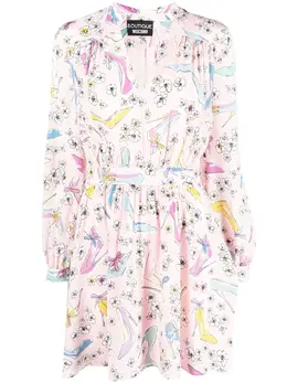 Boutique Moschino: Платье с растительным принтом 