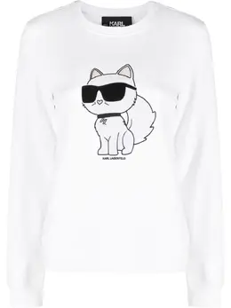 Karl Lagerfeld: Белый свитшот  Choupette