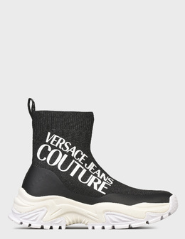 VERSACE JEANS COUTURE: Чорні кросівки 