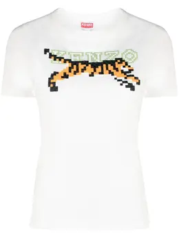 Kenzo: Белая футболка 