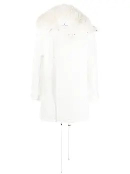 Courrèges: Пальто из искусственного меха 