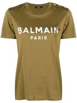 Balmain: Футболка с принтом 