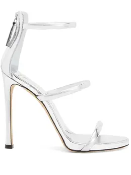 Giuseppe Zanotti: Серебристые сандалии  Harmony