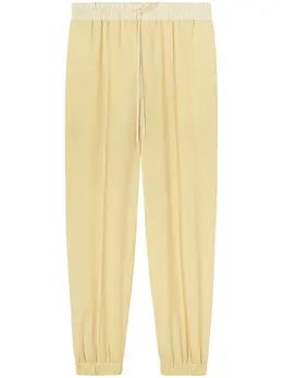 Jil Sander: Светлые брюки  Drawstring