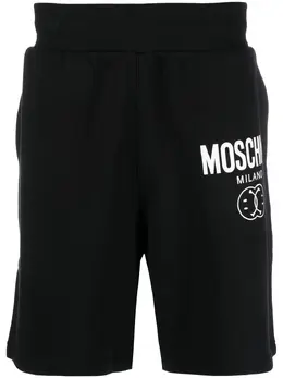Moschino: Хлопковые шорты  Smiley