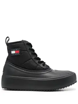 Tommy Jeans: Чёрные ботинки 