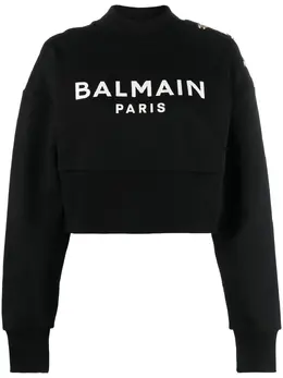 Balmain: Свитшот с принтом 
