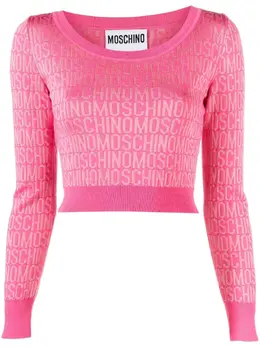 Moschino: Свитер с принтом 