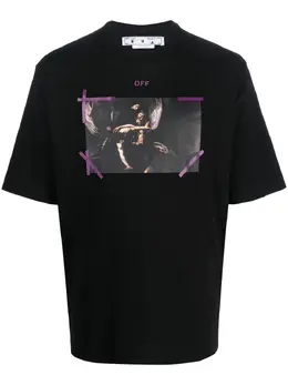 Off-White: Футболка с принтом 