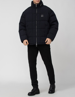 EMPORIO ARMANI: Синий пуховик 