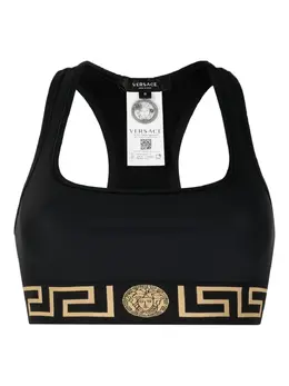 Versace: Чёрный бюстгальтер  Greca