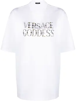 Versace: Футболка с принтом 
