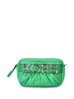 Michael Kors: Зелёная сумка через плечо 
