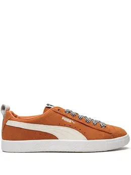 PUMA: Оранжевые кроссовки  Suede