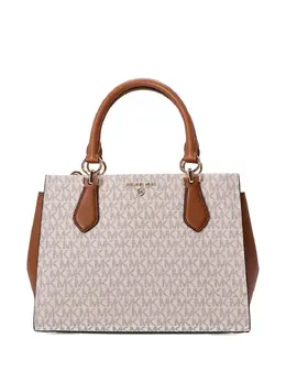 Michael Michael Kors: Бежевая сумка-шоппер 